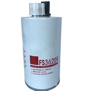 Séparateur d&#39;eau de filtre à carburant d&#39;excavatrice personnalisable FS36209
